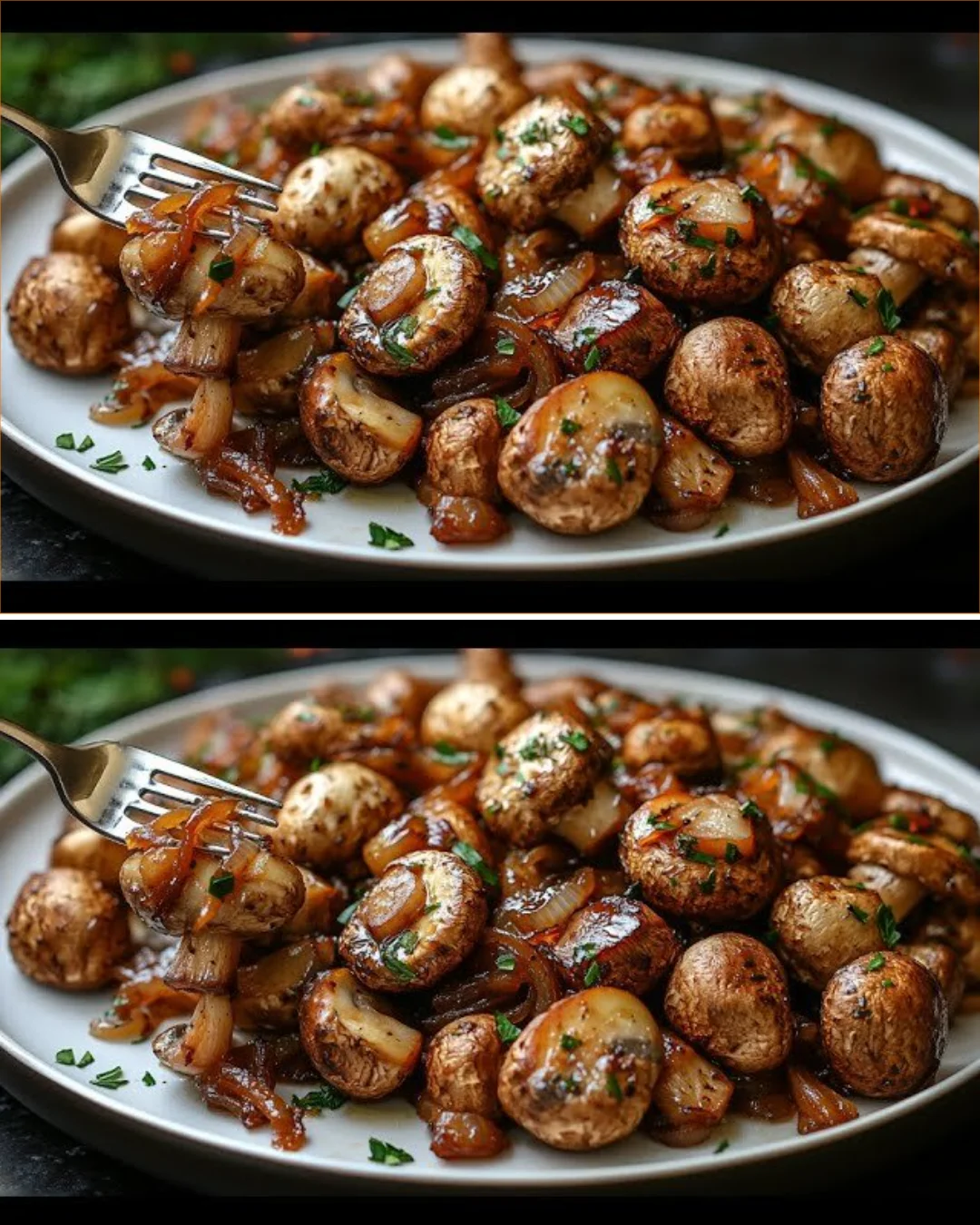 Sautéed mushrooms with garlic, showcasing a delicious vegetarian dish.