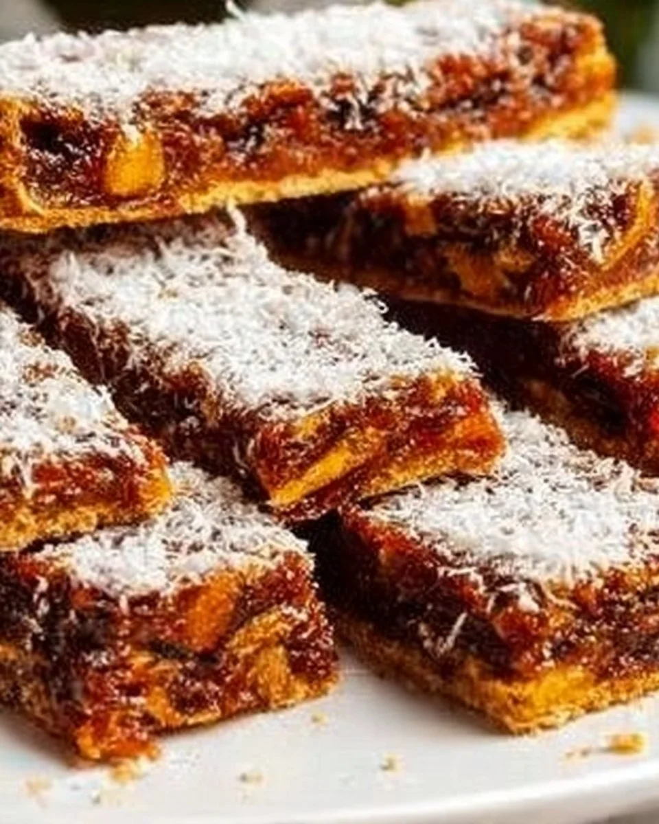 Delicious no bake coconut date bars made with wholesome ingredients