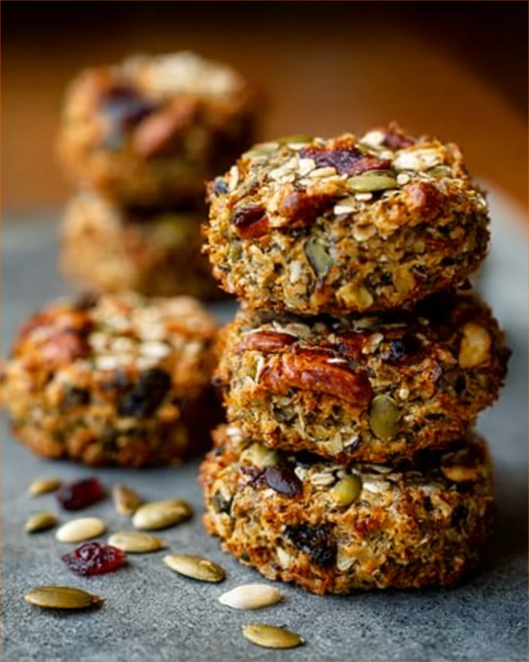 Nut and seed breakfast cookies, perfect for a healthy morning snack