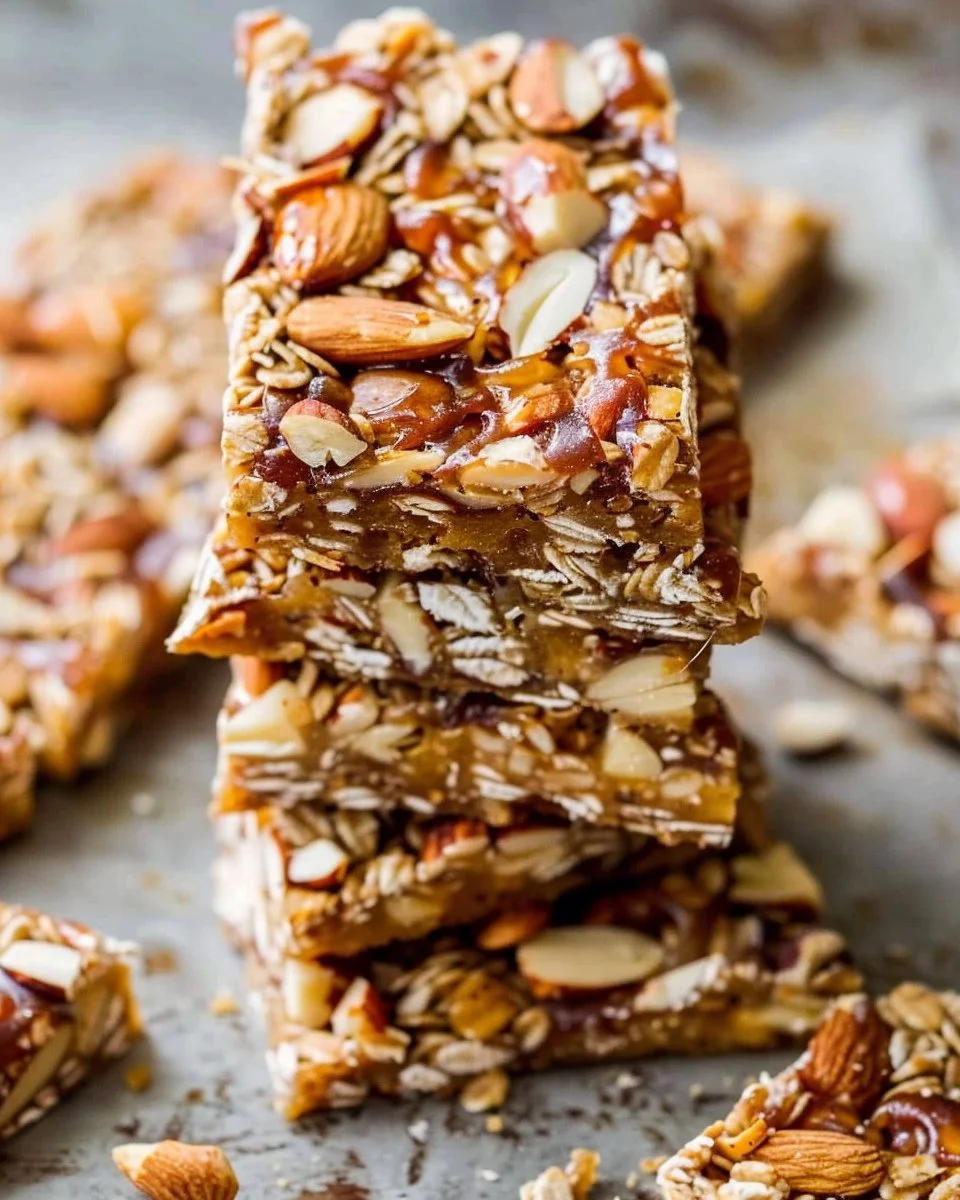 Delicious Vanilla Almond Snack Bars with wholesome ingredients