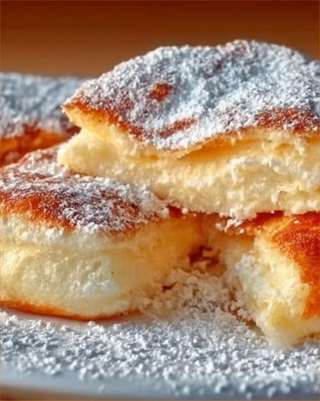 Delicious yogurt cake on a rustic wooden table, perfect for dessert.