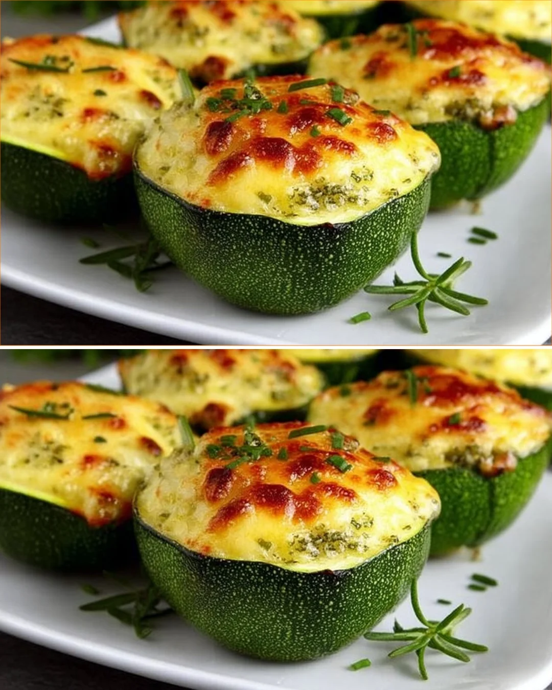 Delicious zucchini stuffed with seasoned minced meat for a healthy meal
