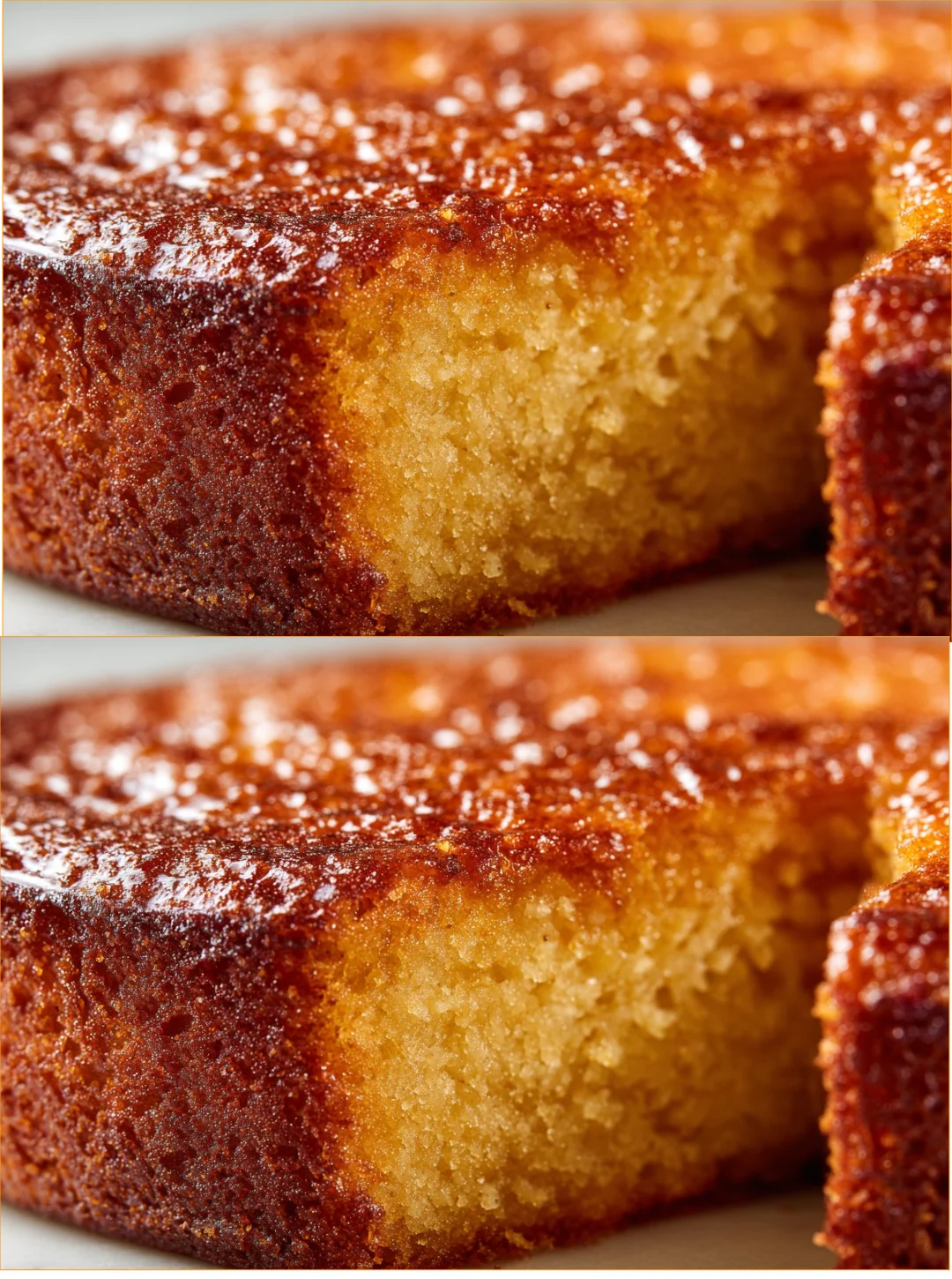 Delicious almond cake sweetened with honey on a plate