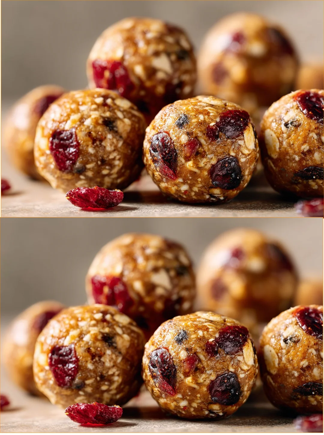 Almond Honey Cranberry Energy Balls - healthy snack packed with energy