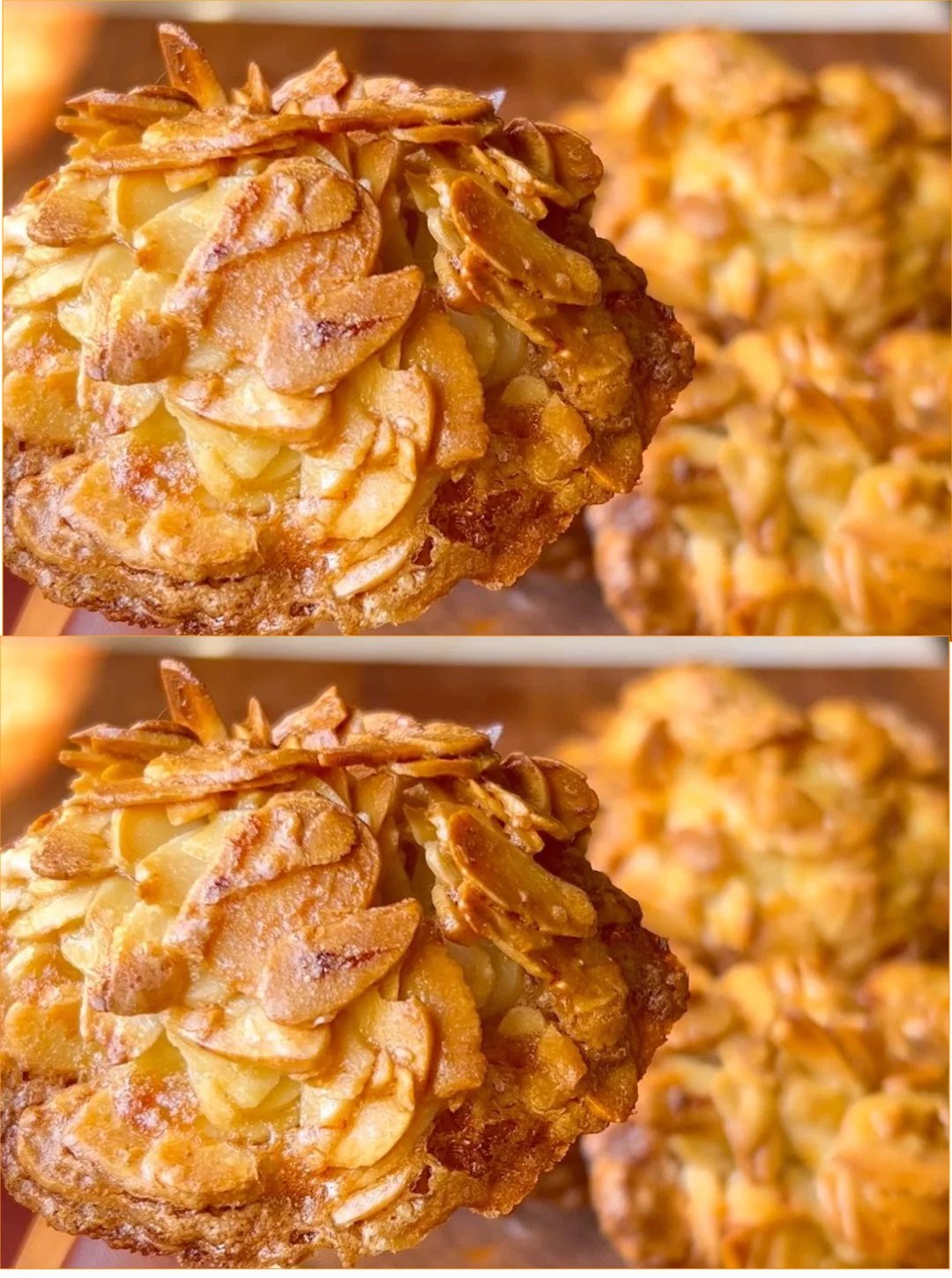 Delicious Almond Rochers with nuts and chocolate on a white background