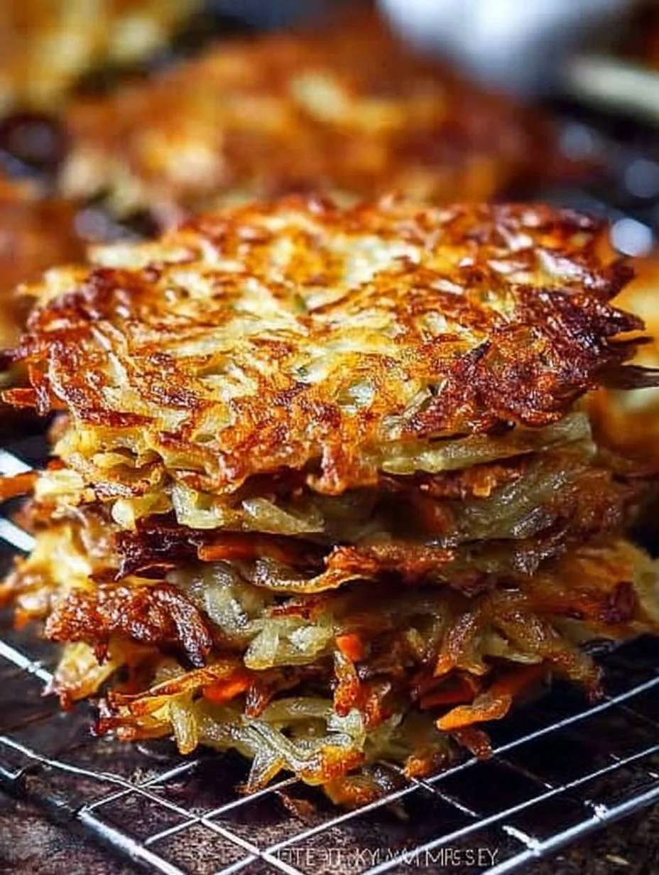 Golden brown cabbage fritters served on a plate with dipping sauce.