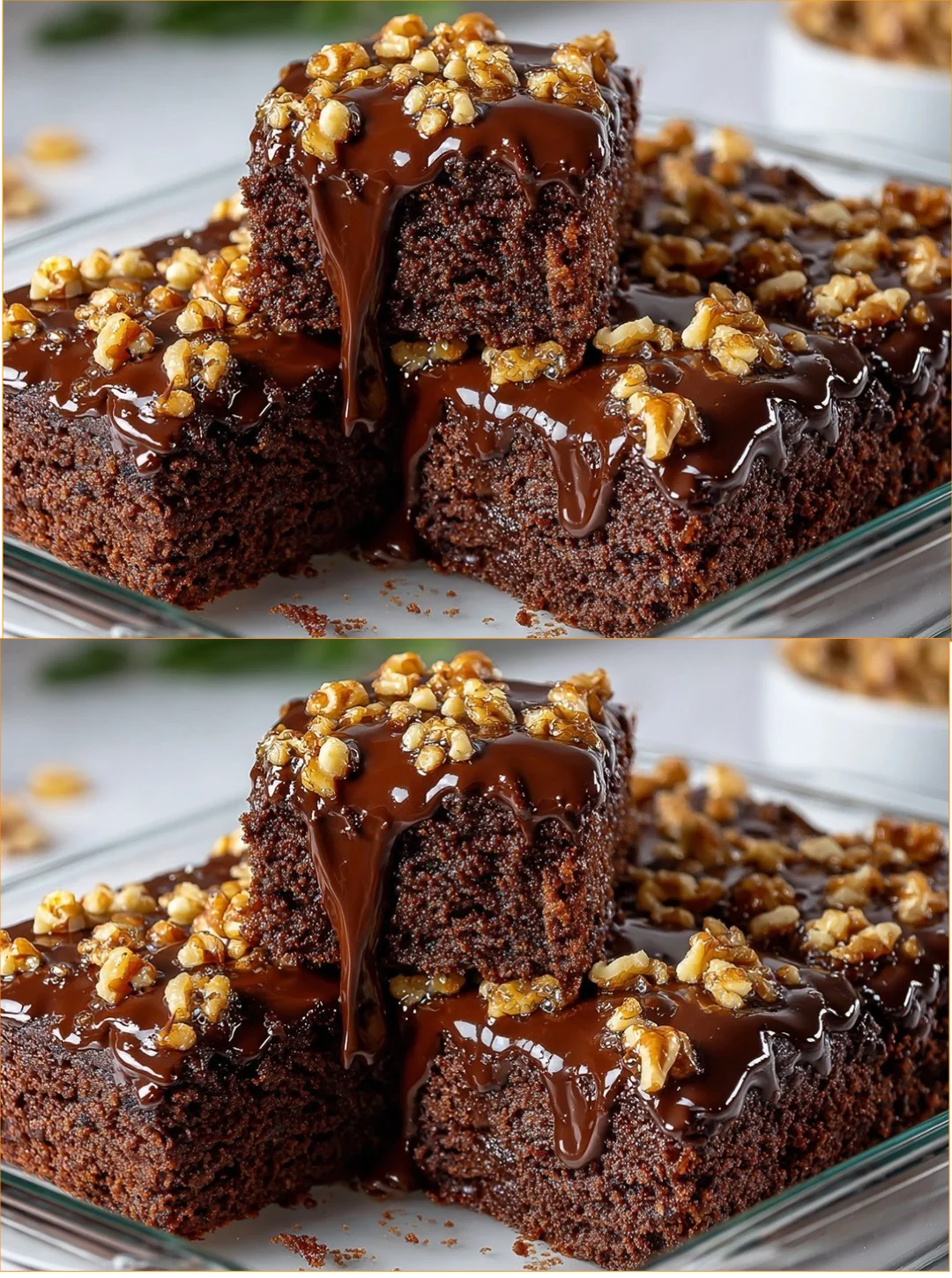 Delicious Chocolate Banana Oatmeal Bars on a wooden table