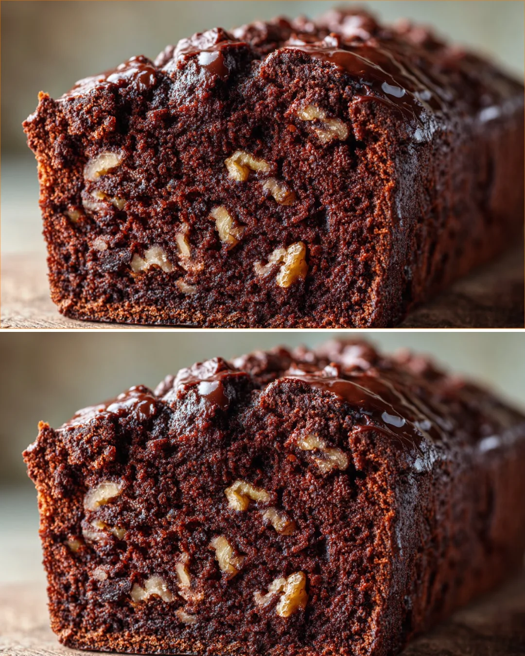 Chocolate Walnut Yogurt Loaf, a moist and delicious dessert with crunchy walnuts