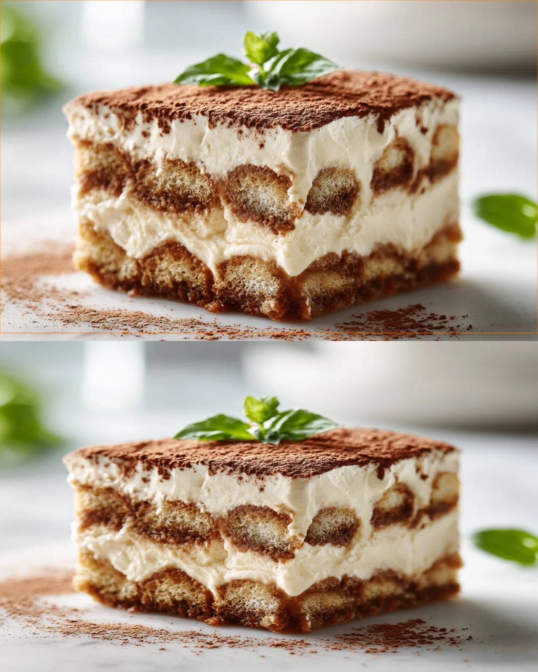 Delicious classic tiramisu tray dessert, rich in flavor and elegantly presented.