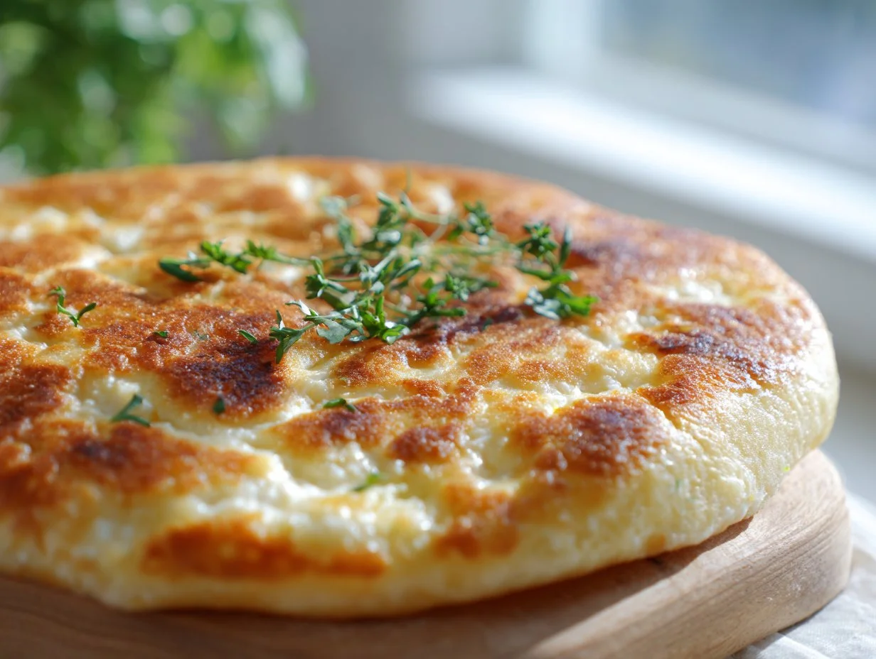 Healthy cottage cheese protein flatbread recipe without flour