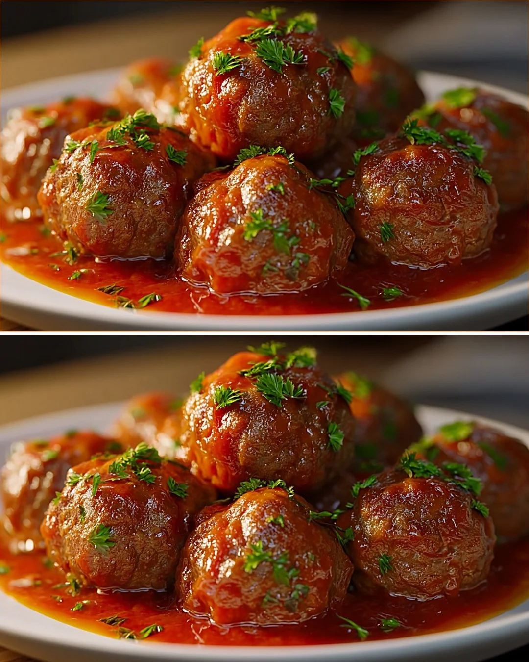 Delicious meatballs served on a bed of spaghetti with marinara sauce.