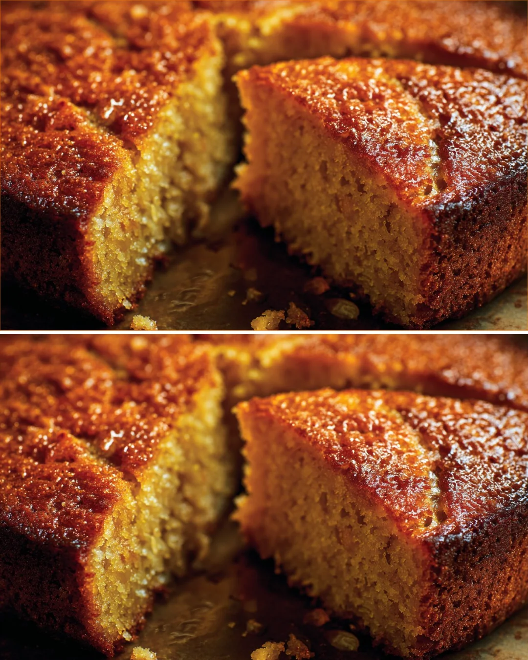 Flourless Almond Honey Cake topped with sliced almonds and honey drizzle