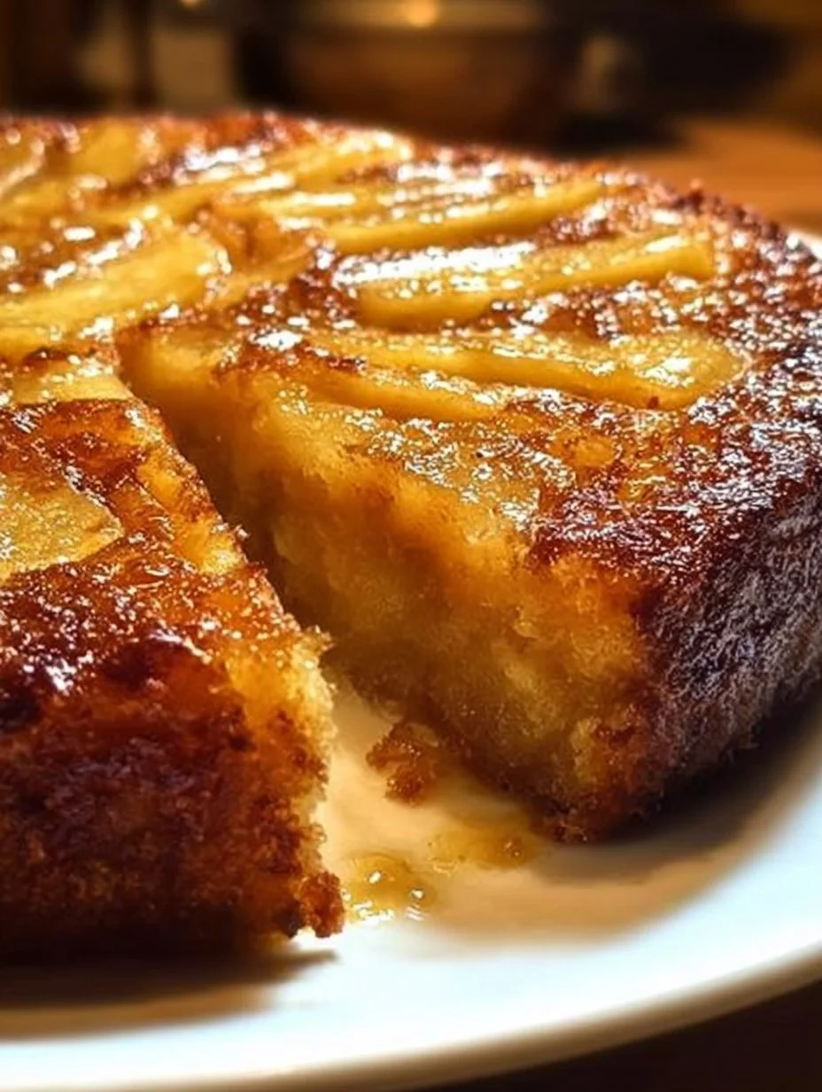 Flourless Apple, Almond & Cardamom Cake served on a rustic wooden table.