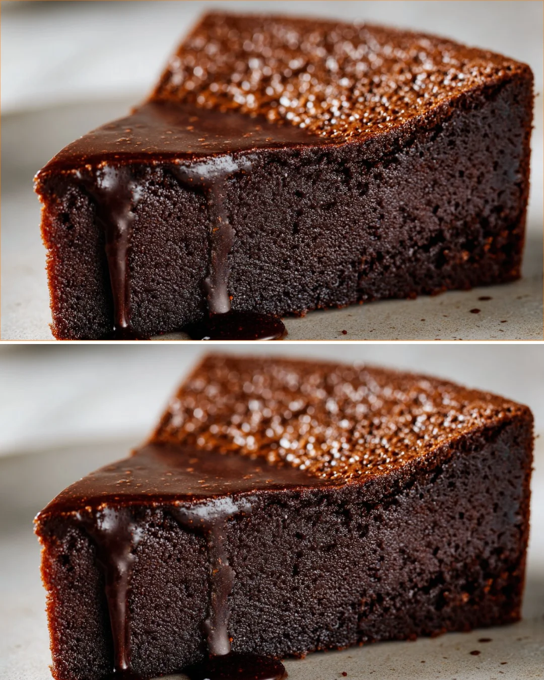 Flourless chocolate almond cake garnished with almonds and cocoa powder