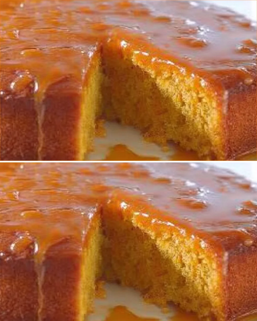 Delicious Flourless Orange Cake garnished with orange slices and mint leaves