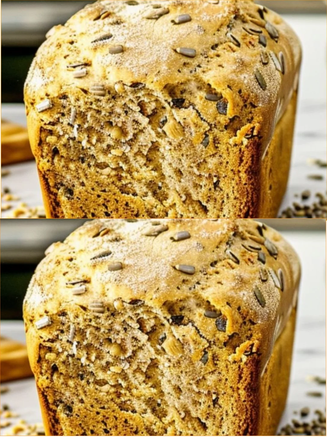 Keto Sunflower Seed Bread fresh out of the oven, perfect for low-carb diets.
