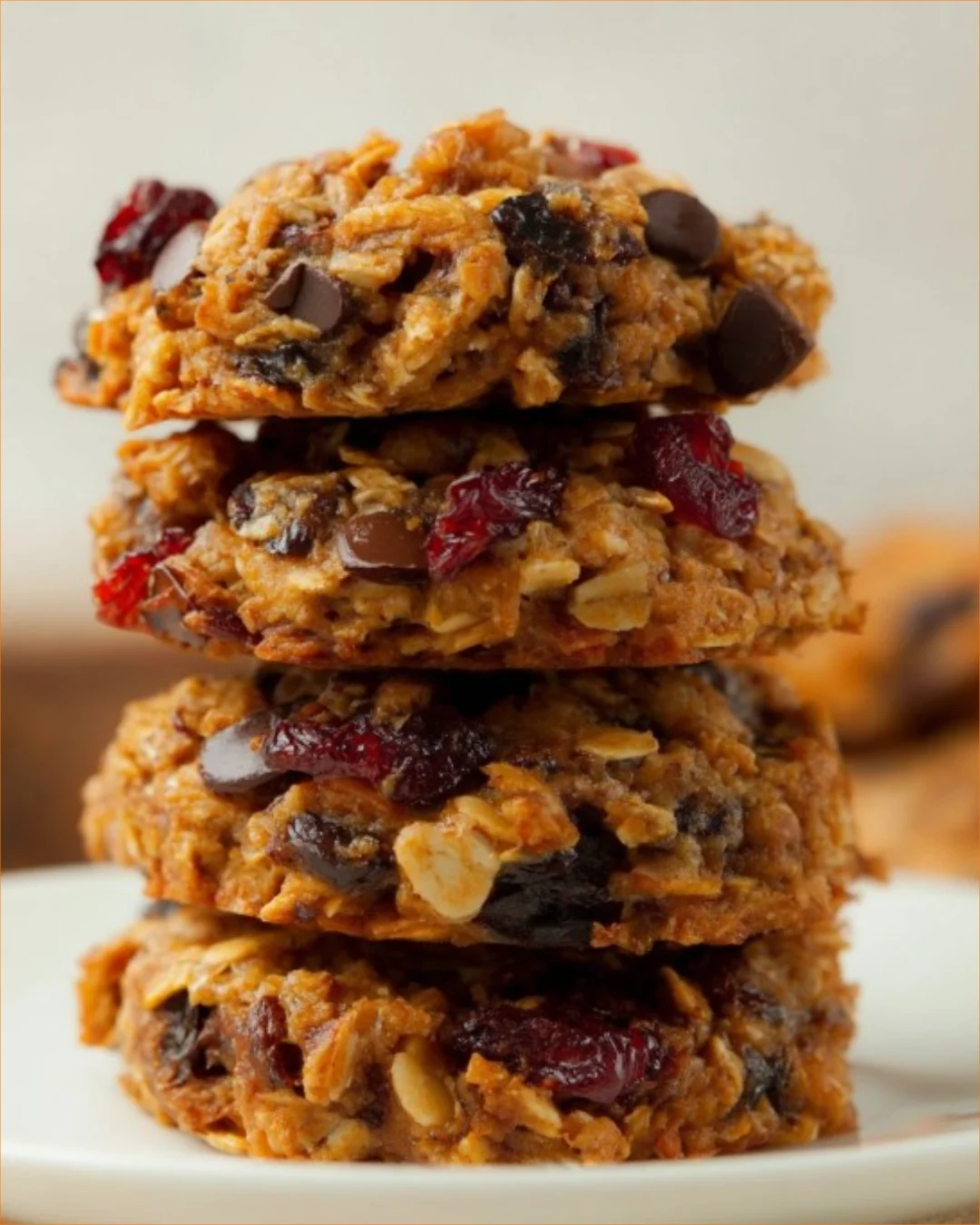 Mason jar filled with gluten-free peanut butter oatmeal chocolate chip cookies.