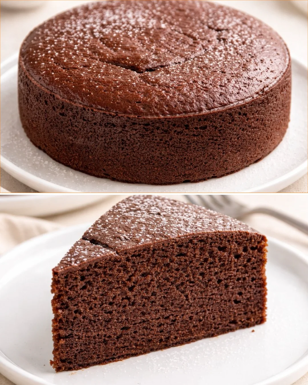 Moist chocolate cake topped with rich chocolate frosting and decorative sprinkles