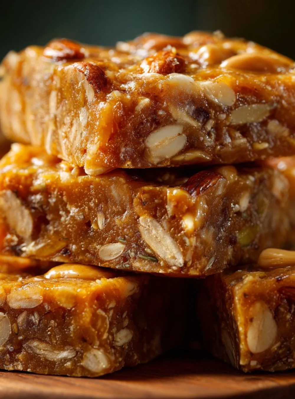 No-bake breakfast bars made with oats and nuts for a healthy snack