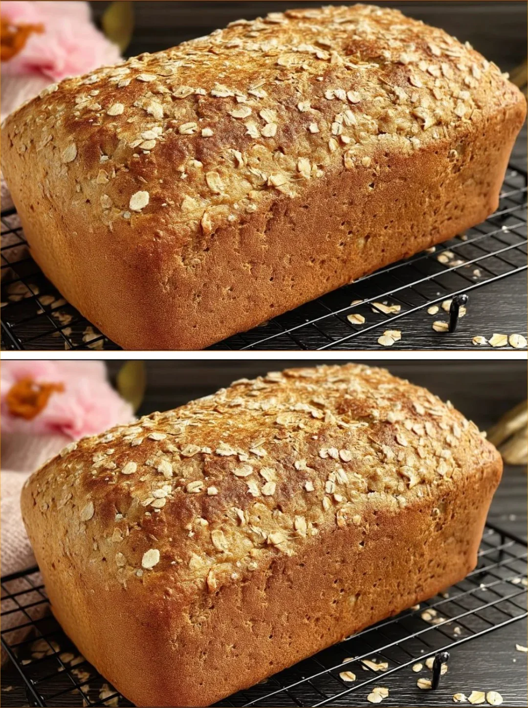 Oat bread without sugar, perfect for healthy eating and baking at home.