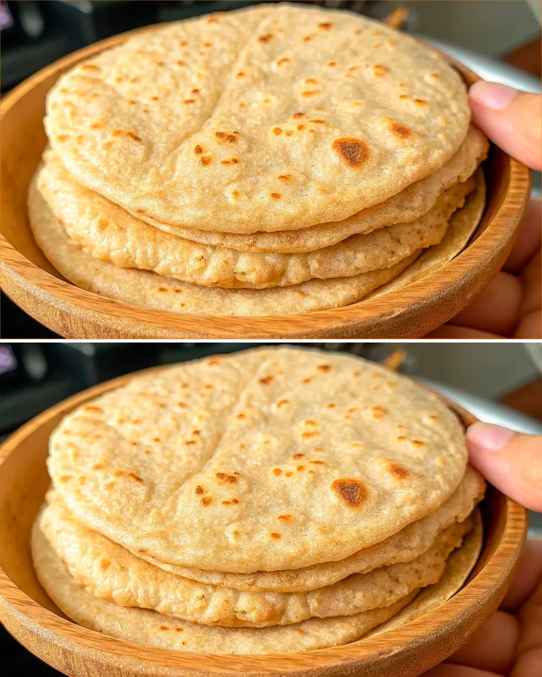 Simple oat flatbreads prepared with eggs and hot water, served on a plate.