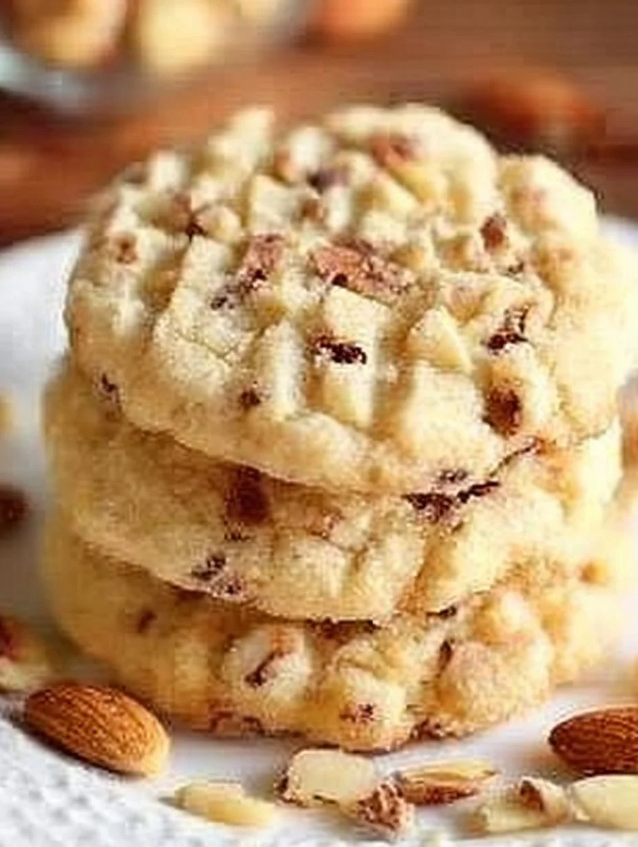 Triple Almond Cookies with almond flour and slivers for a delicious nutty treat