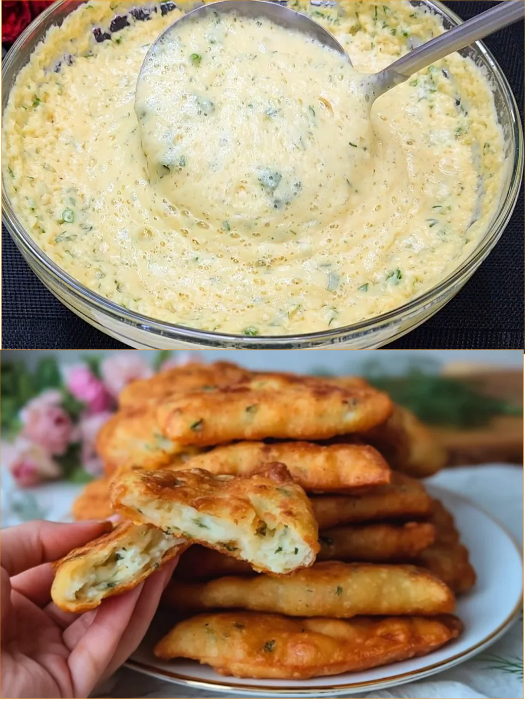 Delicious Turkish Potato Dough filled with cottage cheese and potato.
