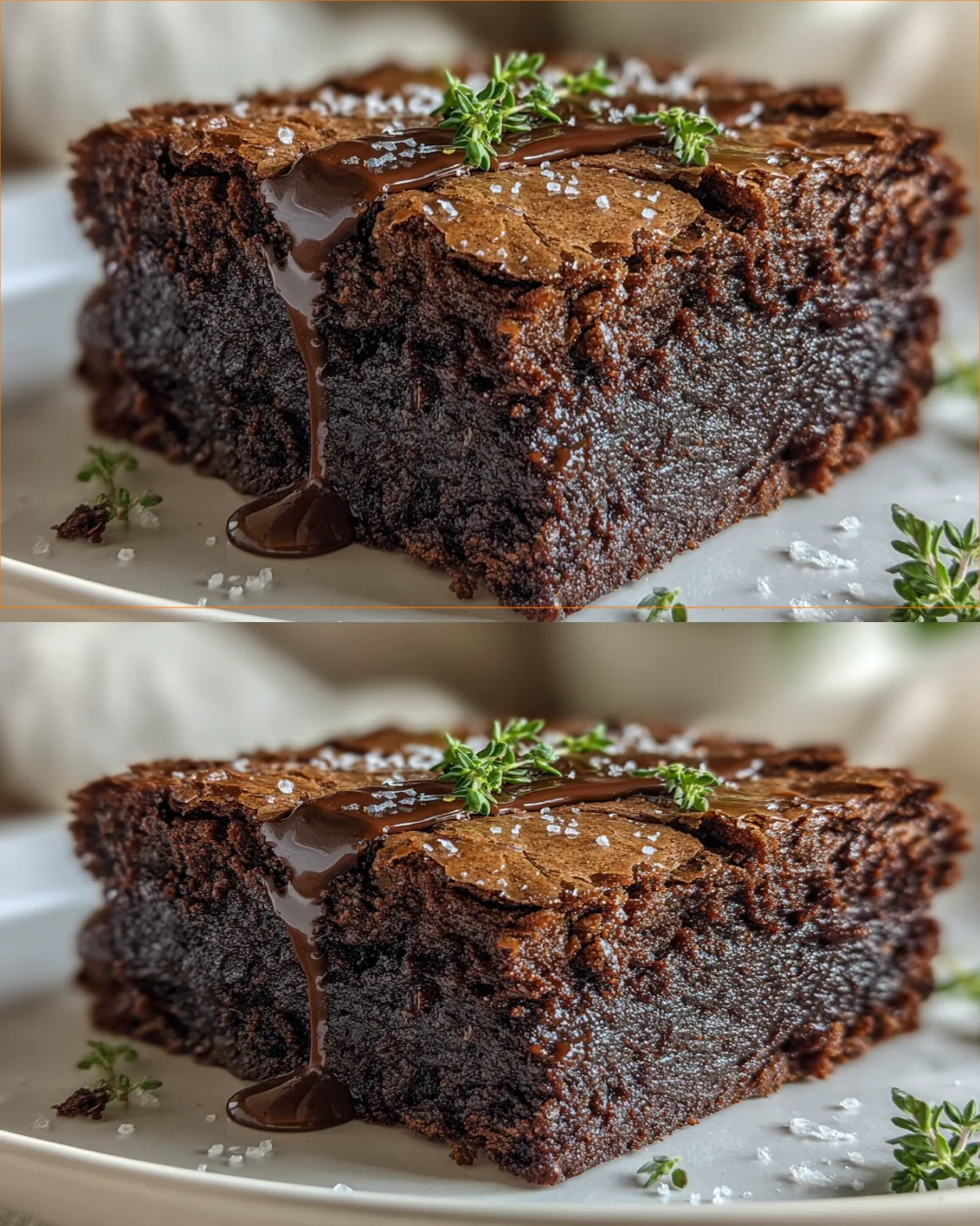 Delicious homemade chocolate fudge brownies with a rich, gooey center.