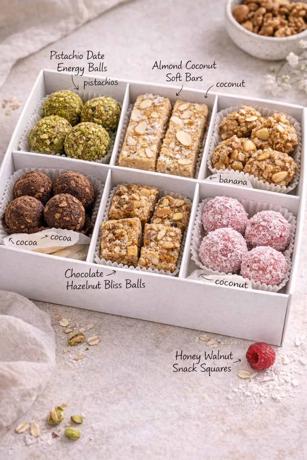 6 Healthy No-Bake Sweet Treat Recipes with Nuts, Oats and Fruit