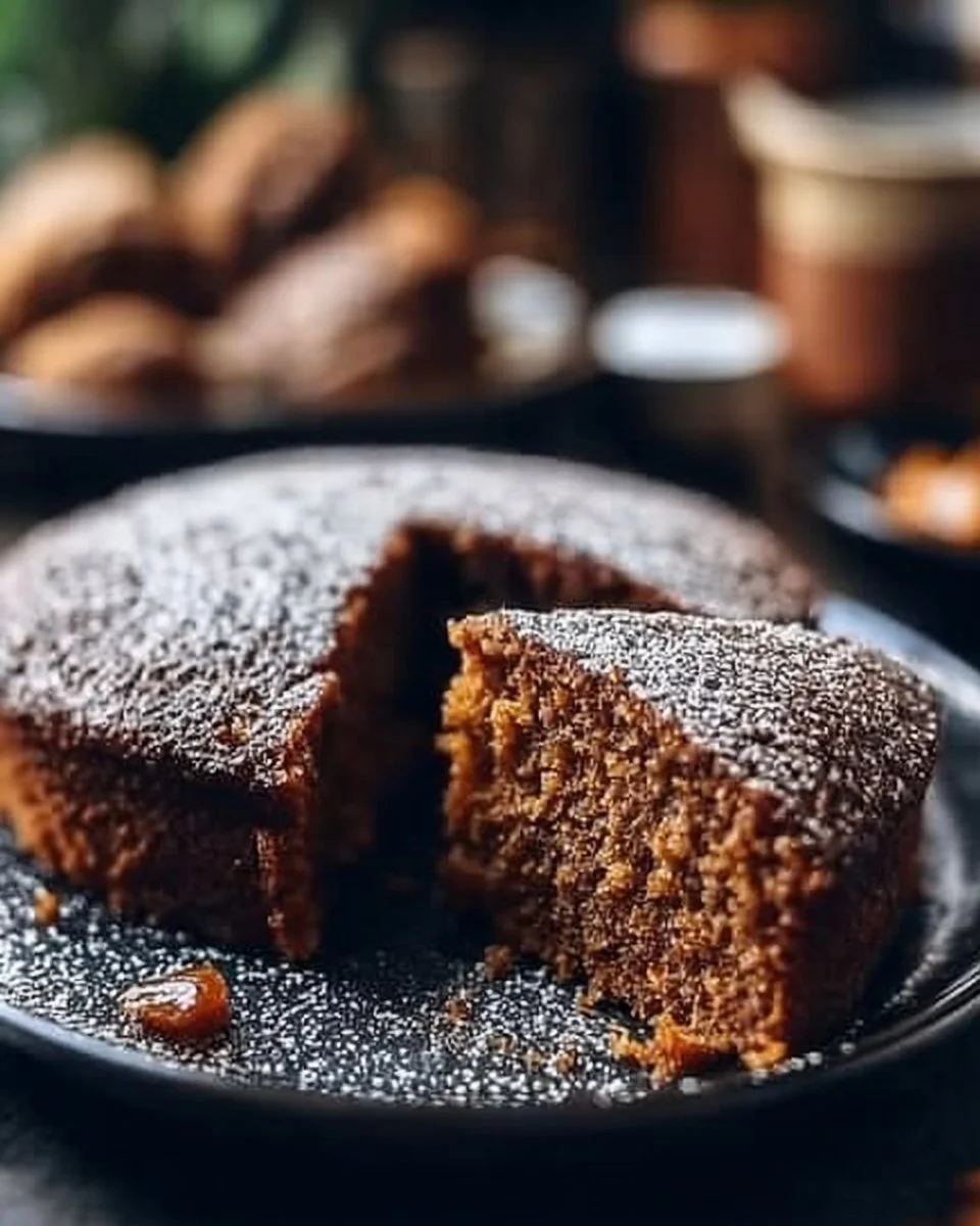 Delicious 4-ingredient date cake fresh out of the oven