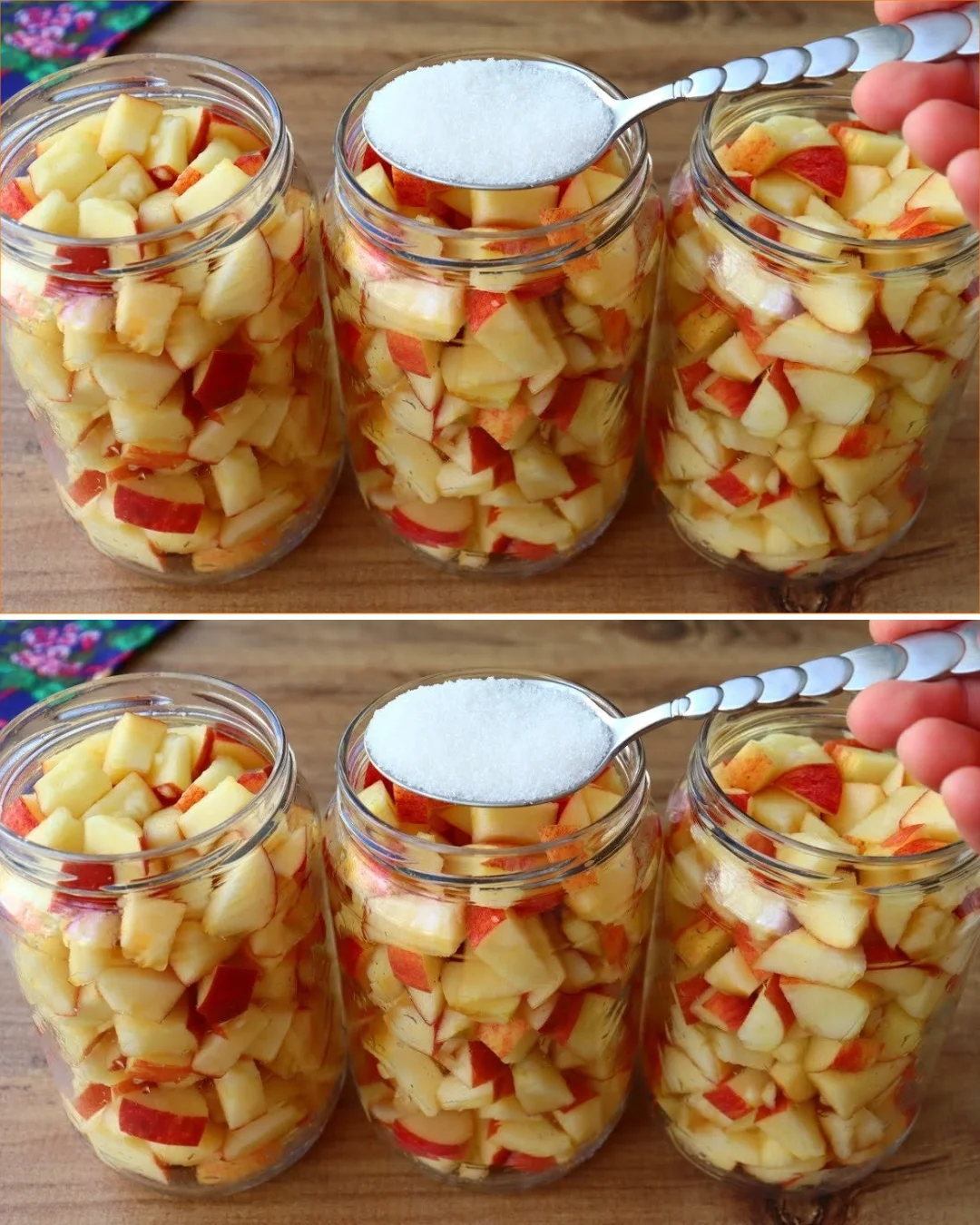 Homemade apple compote in a bowl, perfect for desserts and breakfast