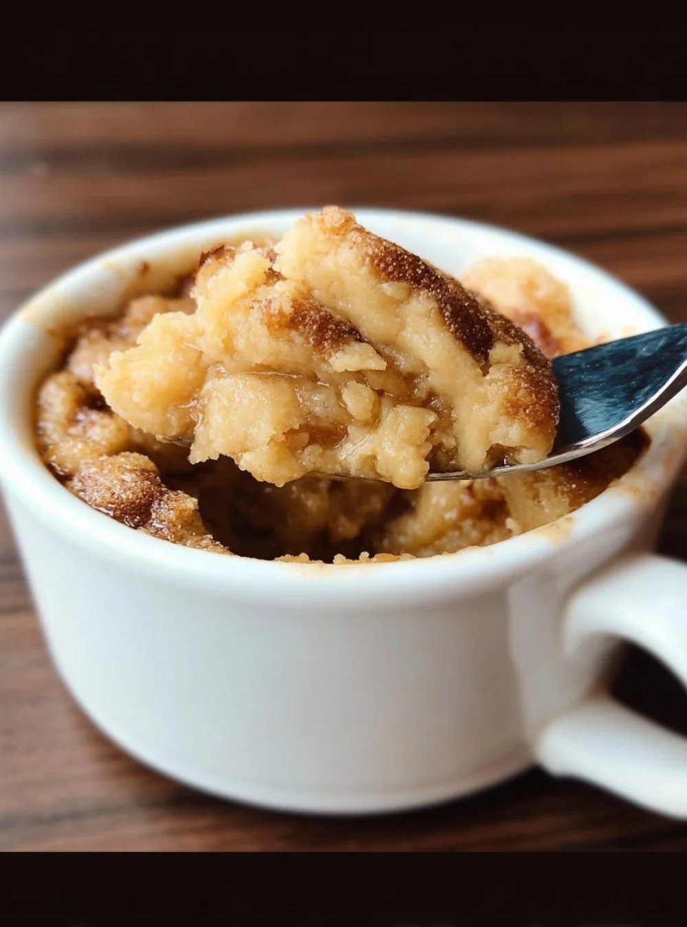 Delicious apple mug cake prepared in one minute