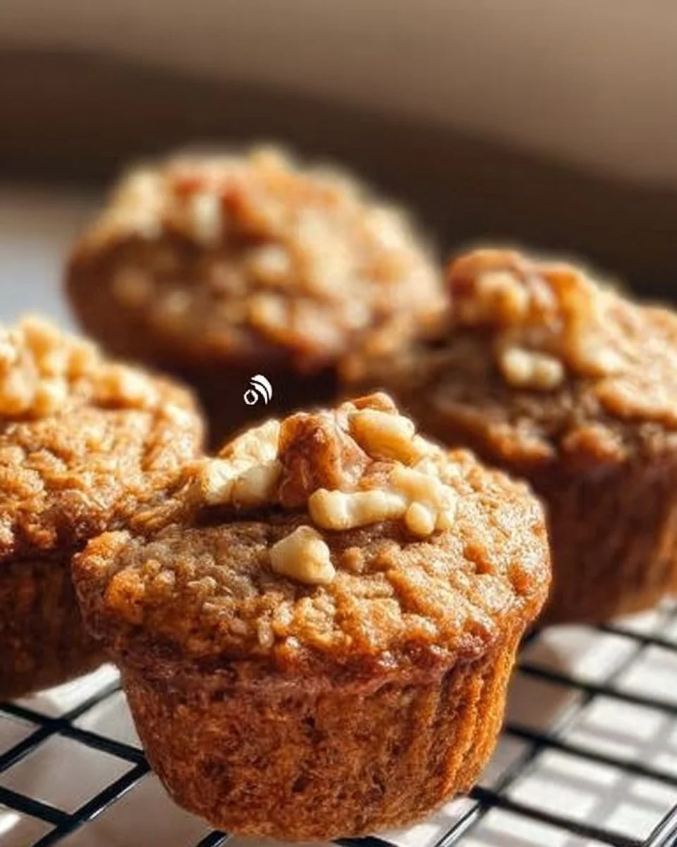 Healthy banana oatmeal muffins without flour or sugar