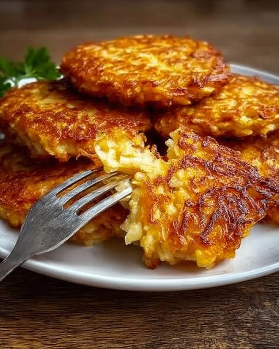 Golden-brown cabbage patties served on a plate with dipping sauce