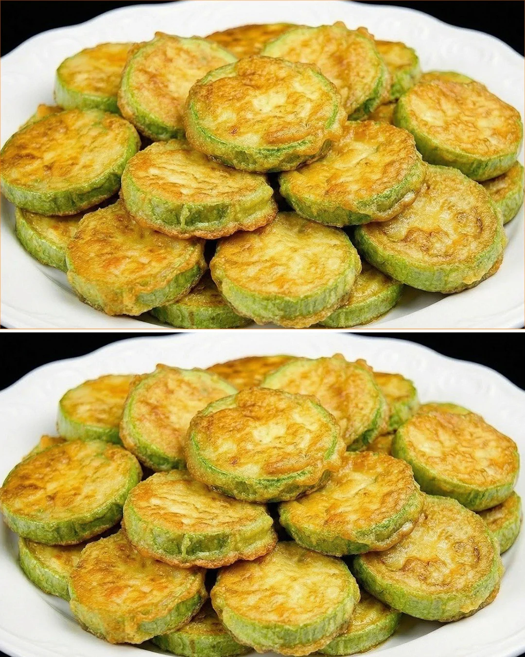 Delicious baked zucchini with cheese and herbs in a casserole dish.