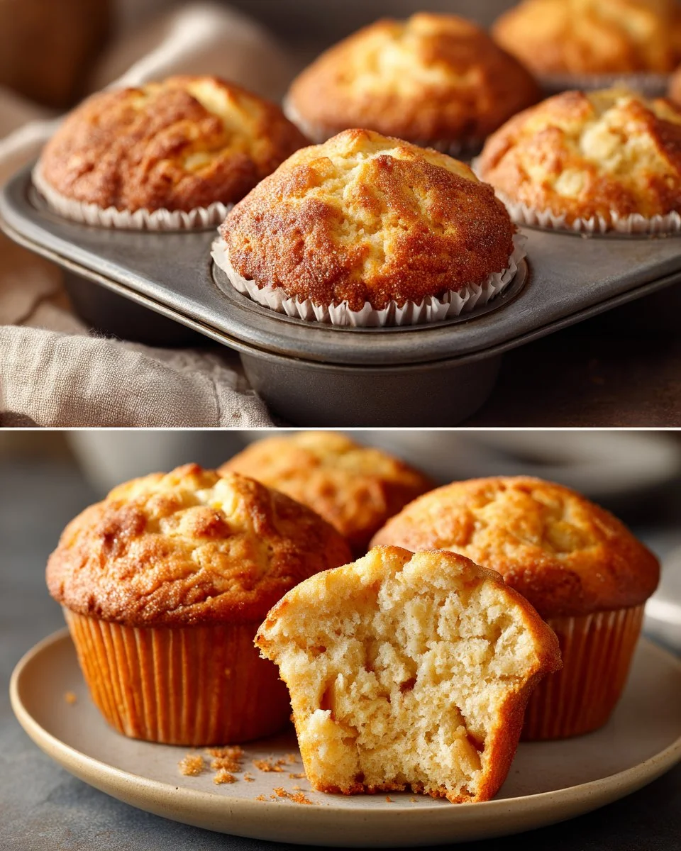 Delicious apple cinnamon muffins made with Greek yogurt and topped with cinnamon sugar