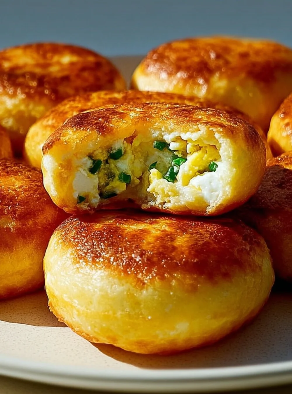Delicious fried potato balls paired with a creamy dipping sauce