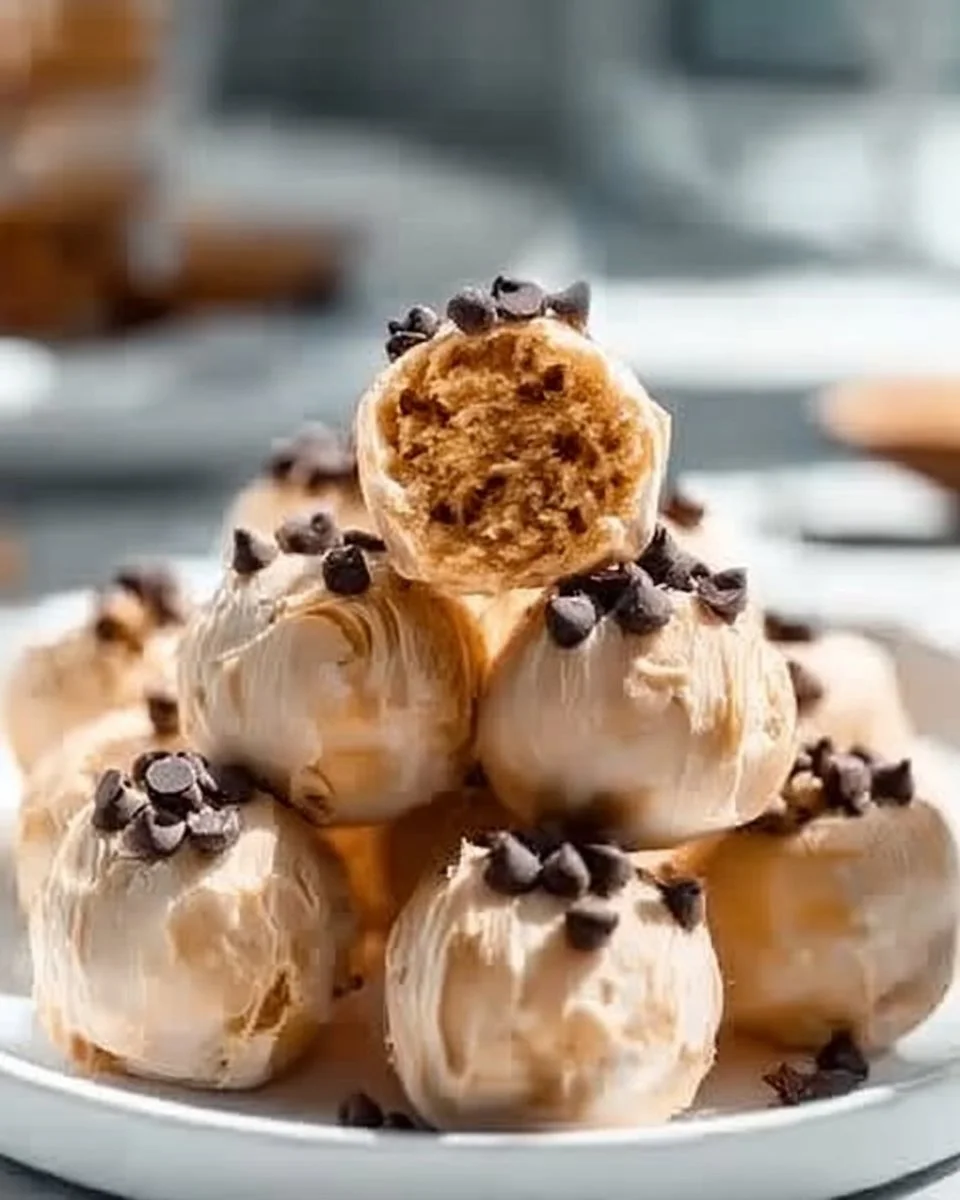 Frozen Greek yogurt peanut butter bites for a healthy snack