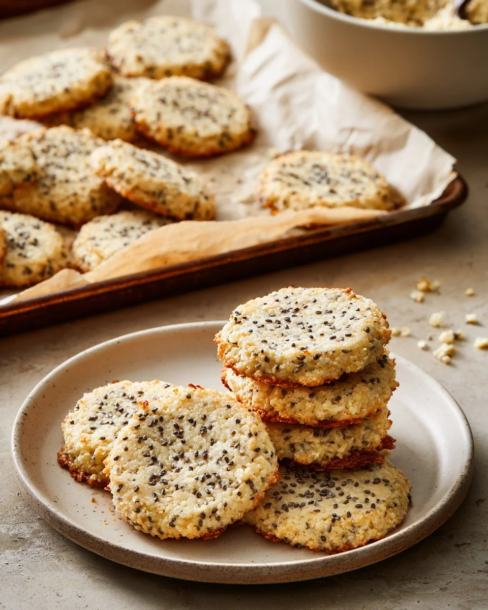 Delicious Greek Yogurt Chia Seed Cookies on a plate, healthy dessert option