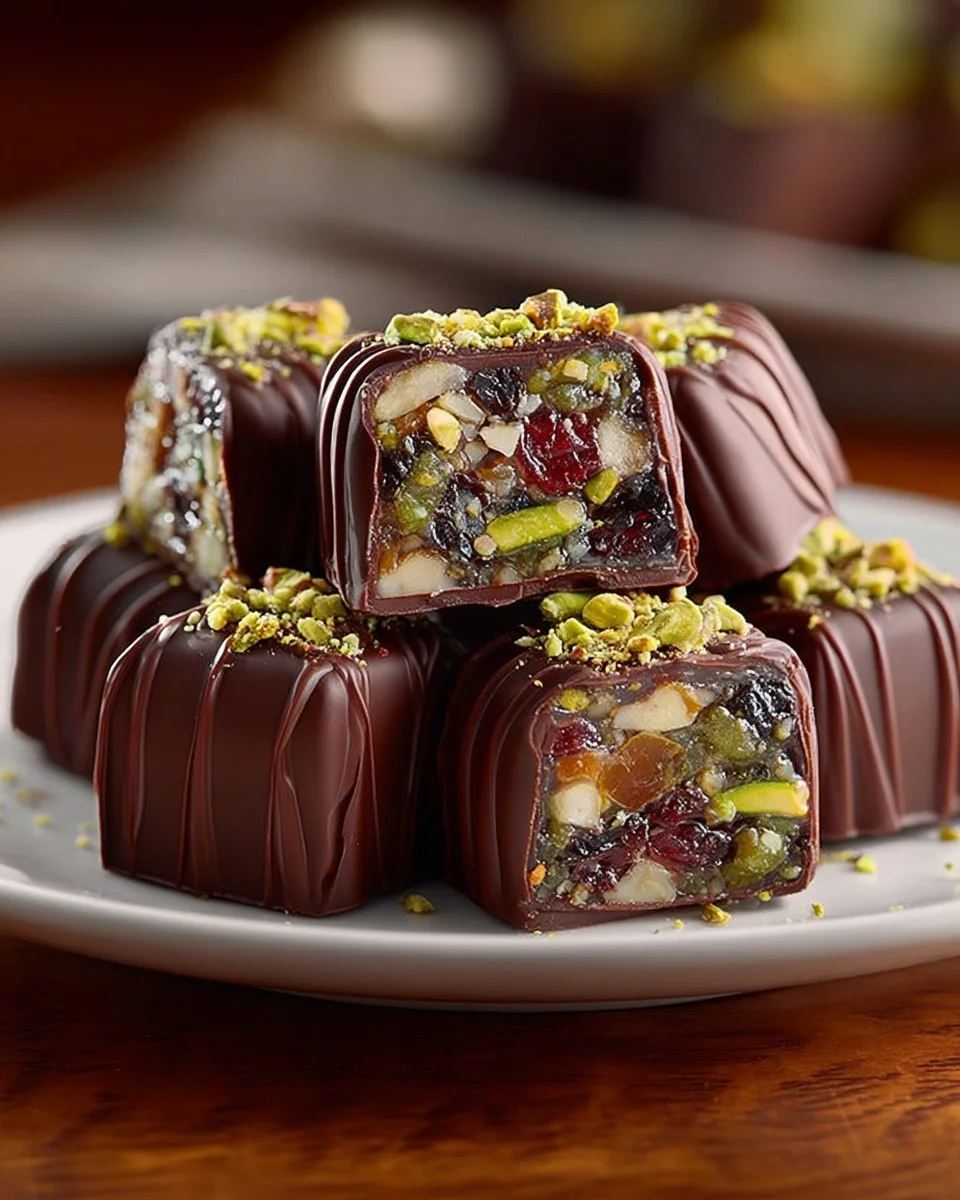 Green ingredients fused with rich chocolate in a vibrant dessert.