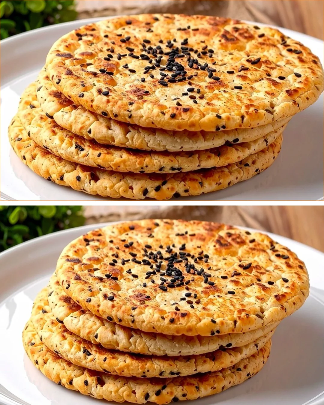 Healthy flatbread served with fresh vegetables and dips