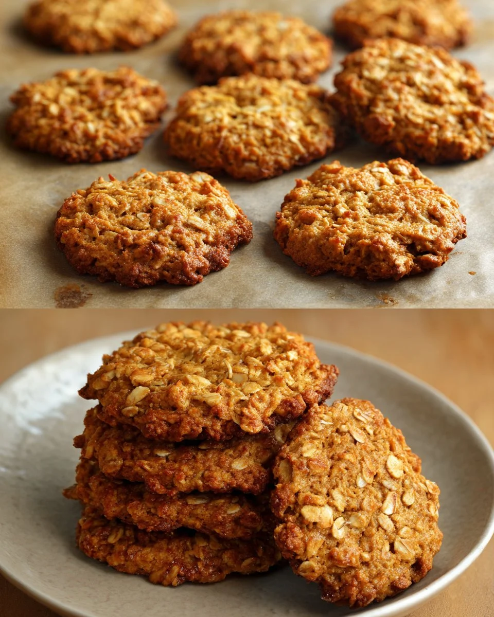 Healthy no-sugar oatmeal cookies baked to perfection