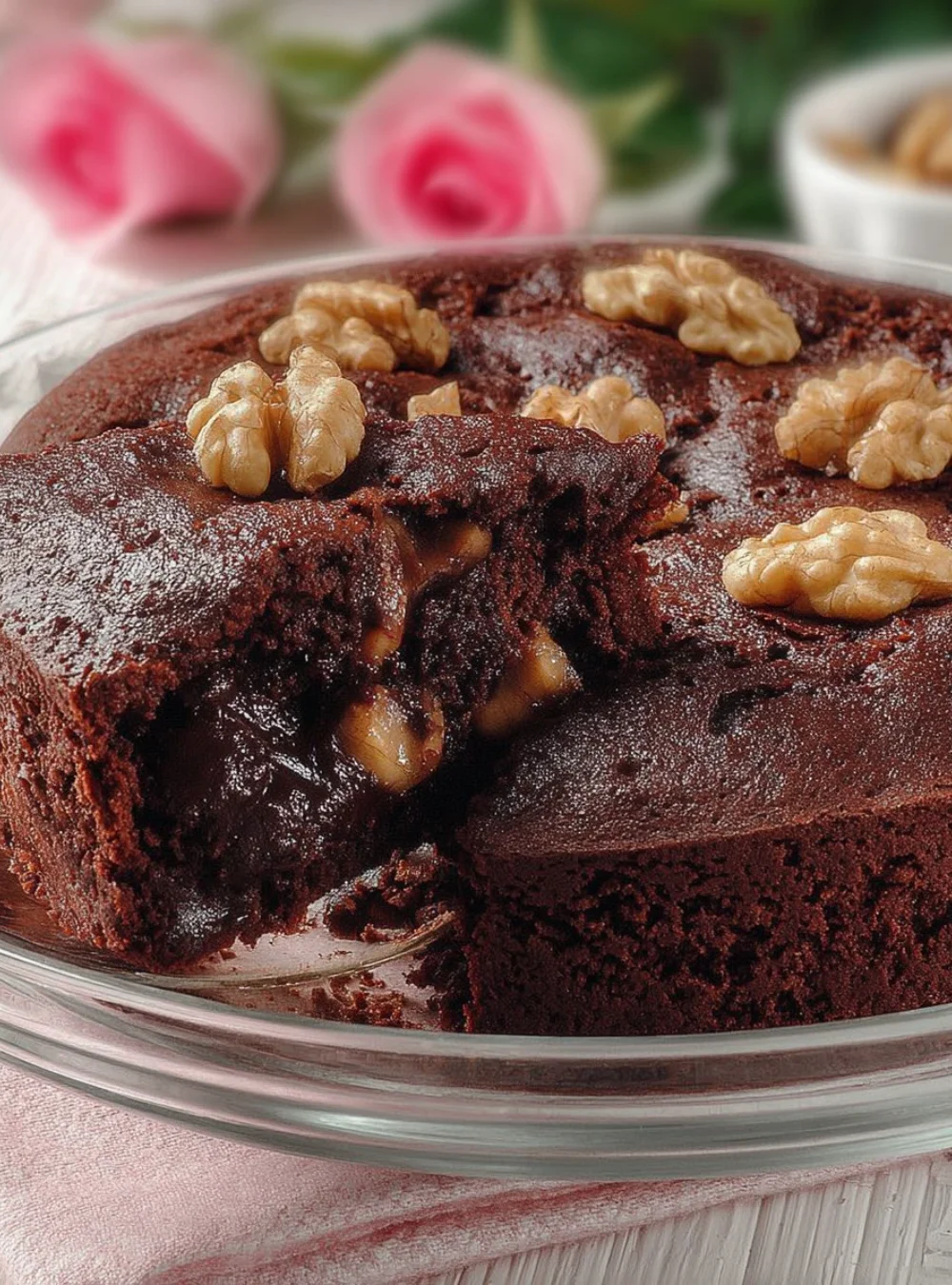 Oatmeal Banana Cocoa Bake fresh out of the oven, served on a plate.