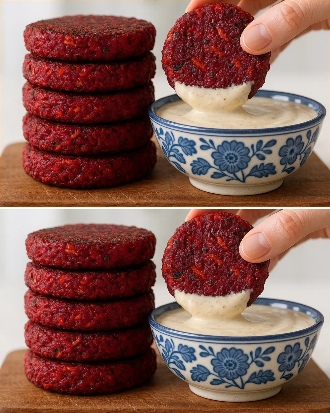 Delicious homemade red bean patties served on a plate