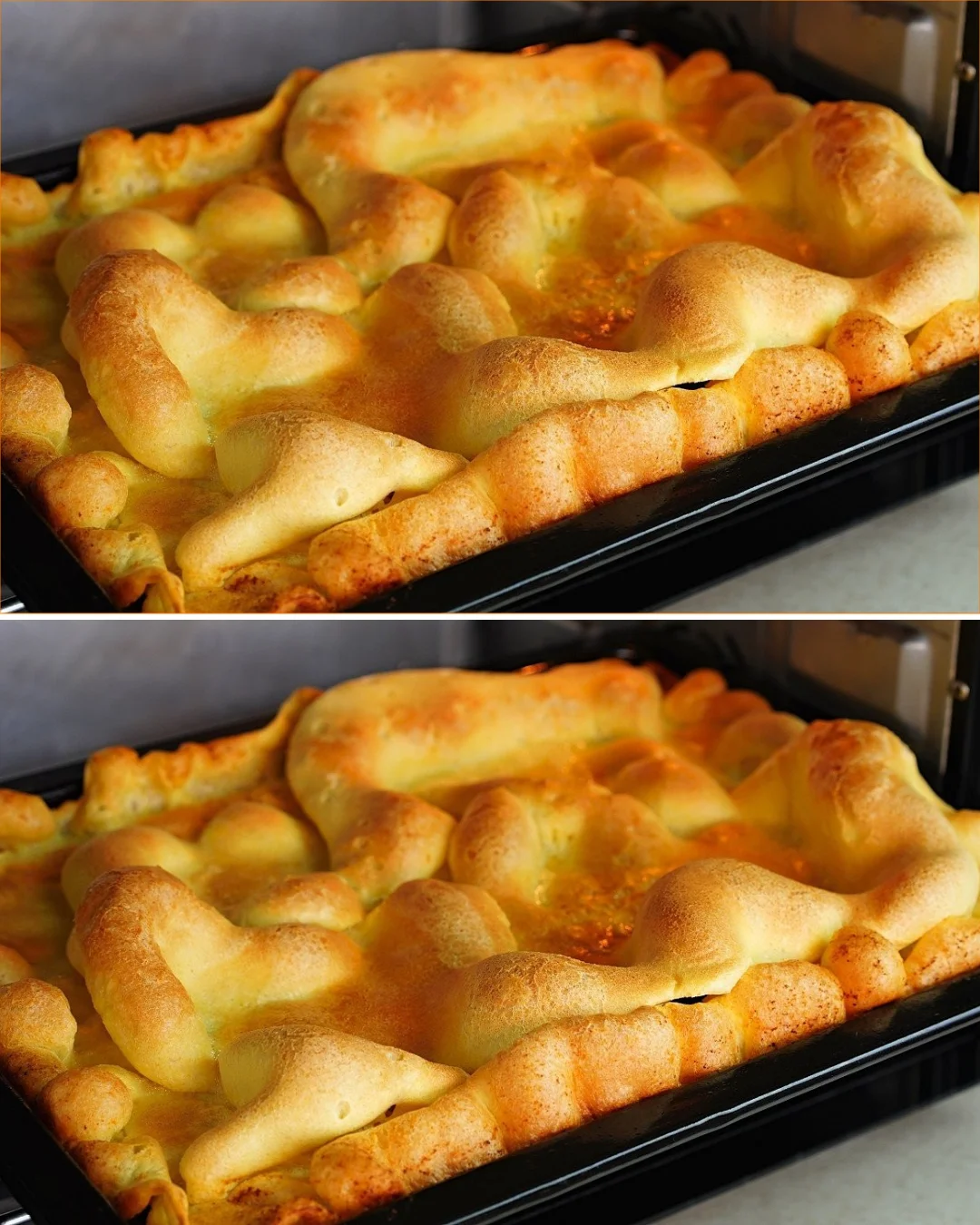 Delicious ricotta cheese bake served in a white dish, garnished with herbs.