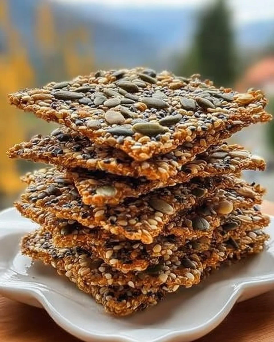 Delicious Seed and Nut Crispbread, perfect for healthy snacking and meals.