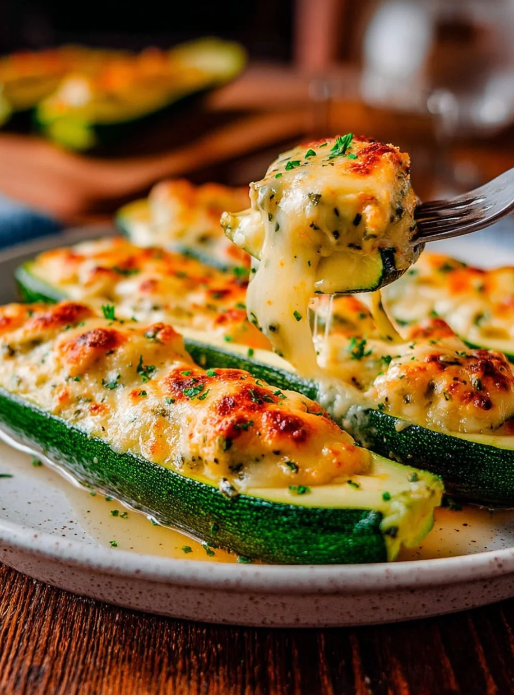 Delicious stuffed zucchini filled with savory ingredients for a nutritious meal