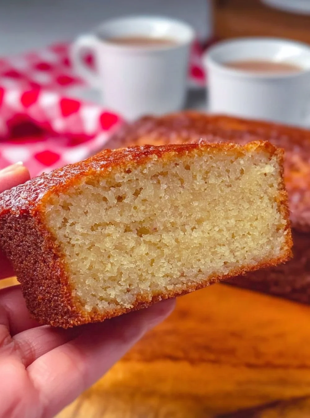 Delicious sugar-free and flourless cake slice on a plate