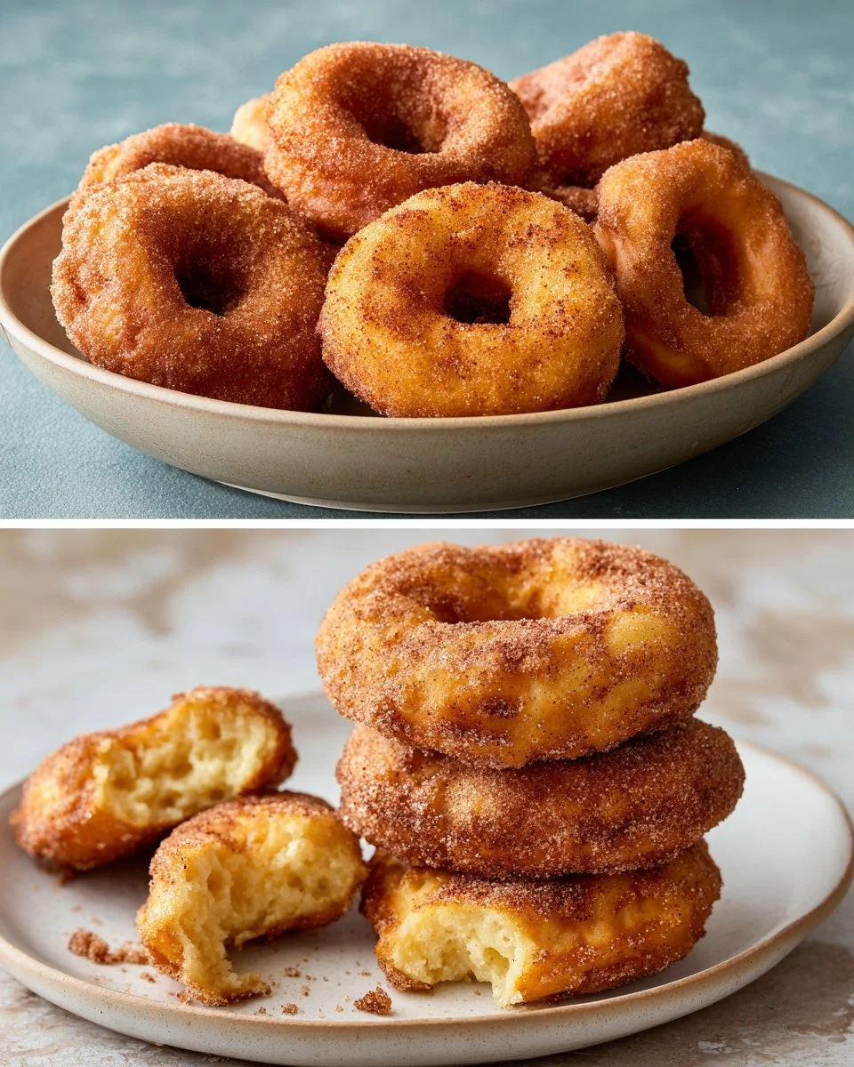 Vegan 2-ingredient yogurt donuts on a plate, topped with colorful sprinkles.