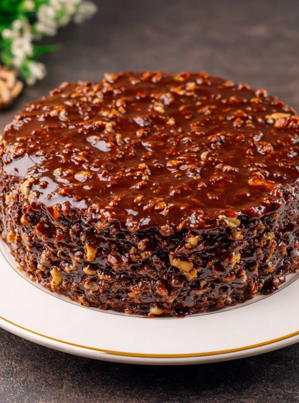 Delicious Yogurt Coffee Cake served on a plate with a cup of coffee